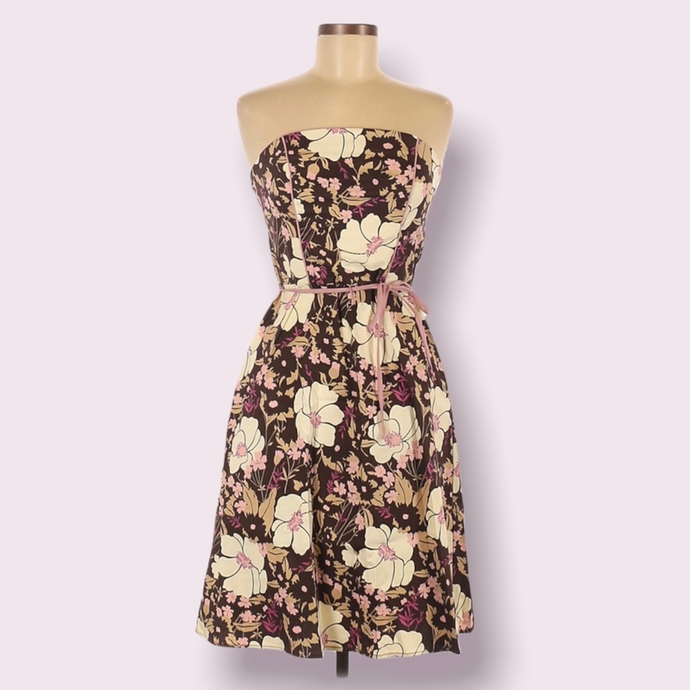 Y2K strapless floral sundress